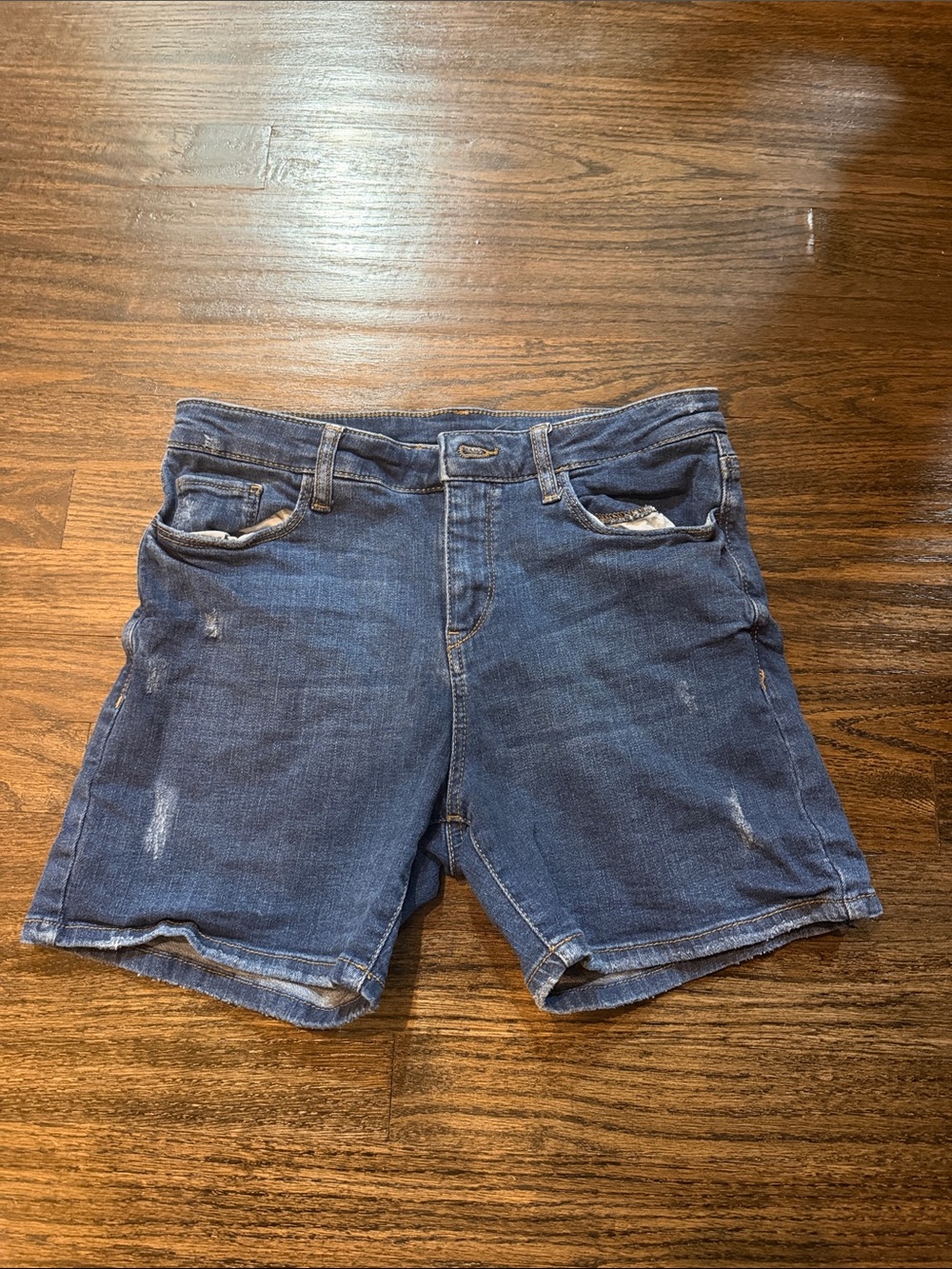 Dark Blue Denim Shorts